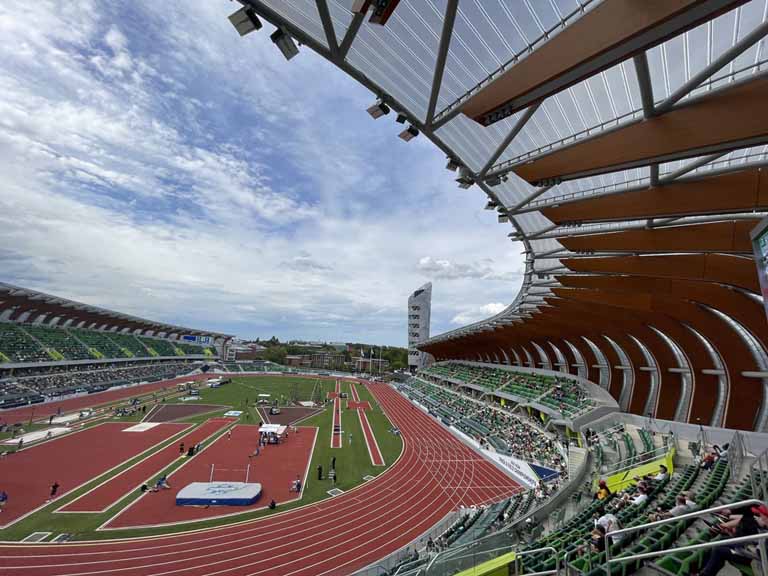 Hayward Field Curved Steel Roof Diaphragm